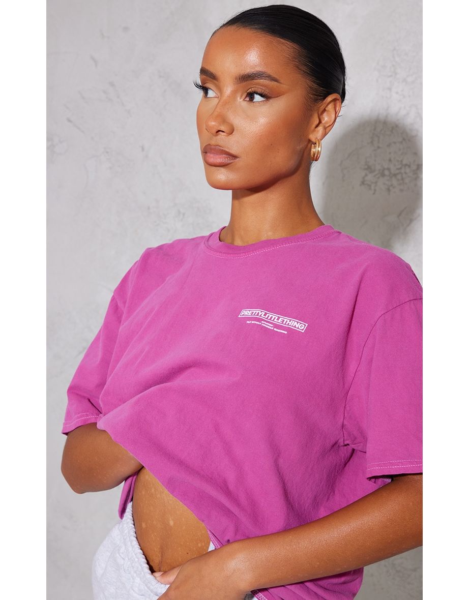 PRETTYLITTLETHING Purple Intuition Short Sleeve T Shirt