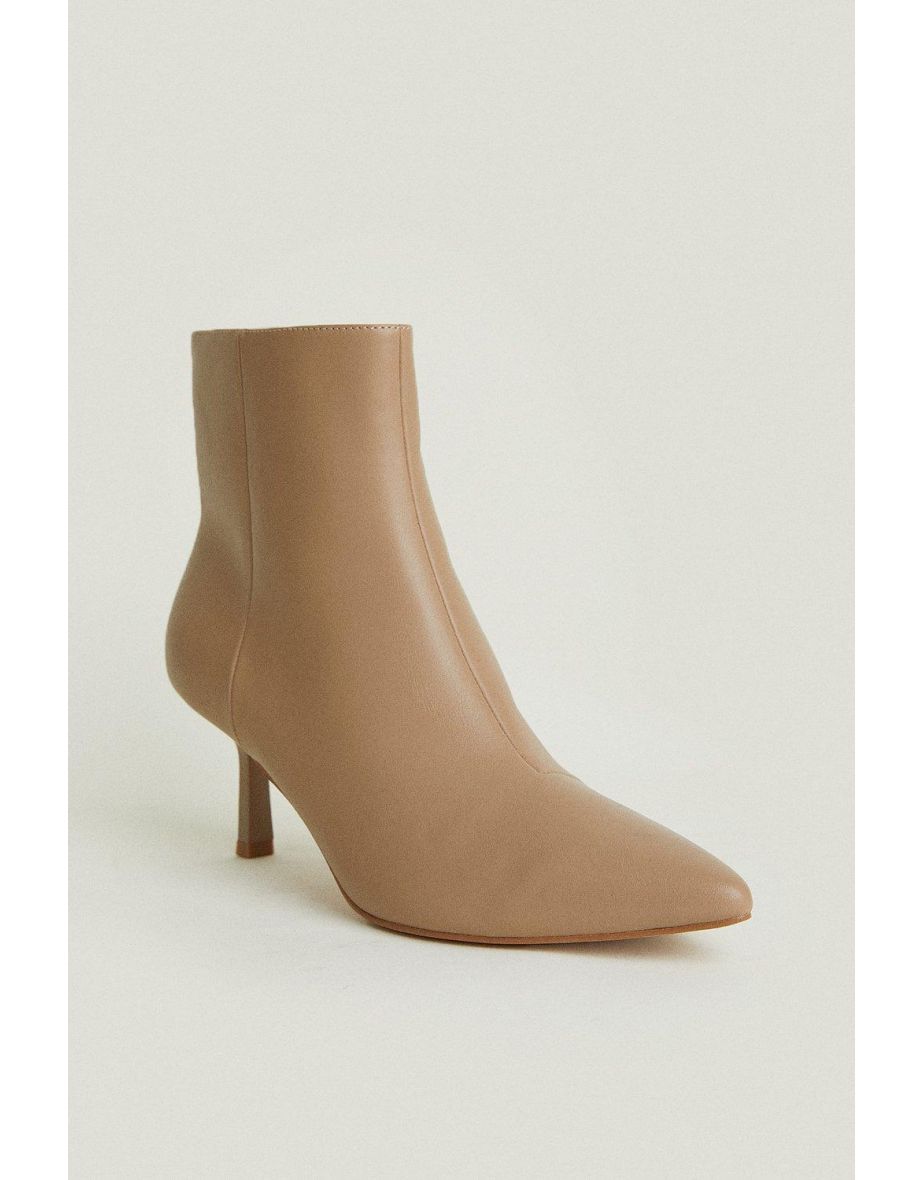 Pointed Stiletto Heeled Ankle Boot