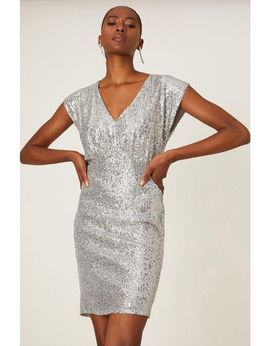 Dorothy perkins silver dress hotsell