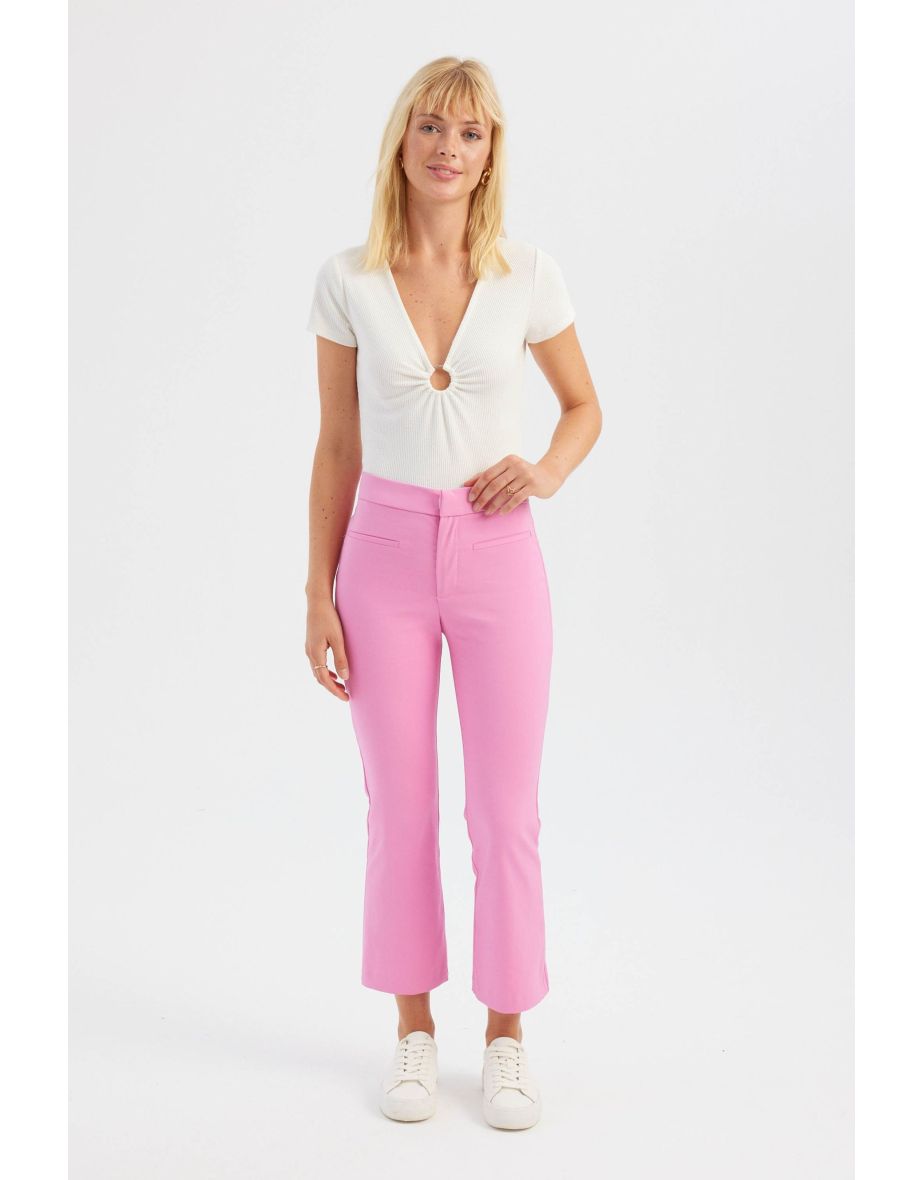 High Waist Cropped Trousers