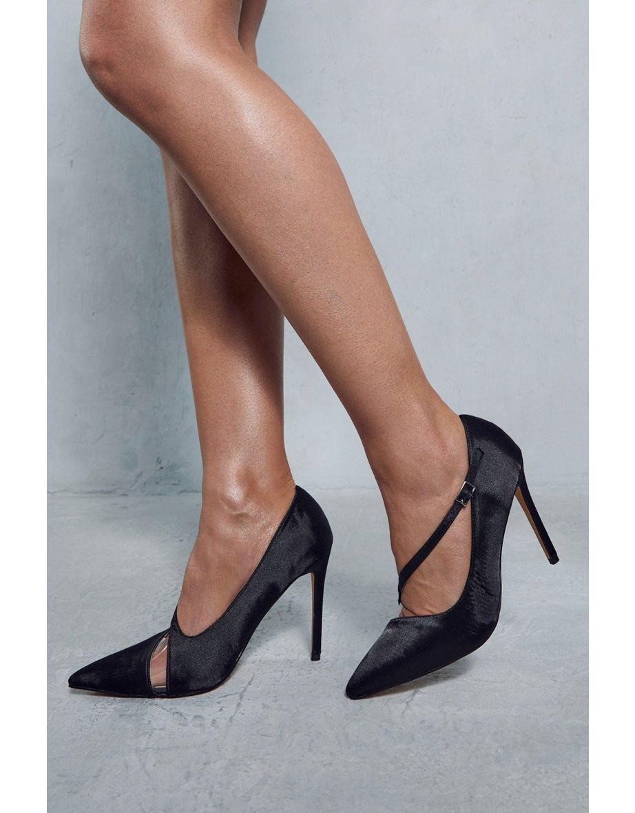 Pointed Buckle Strap Heels