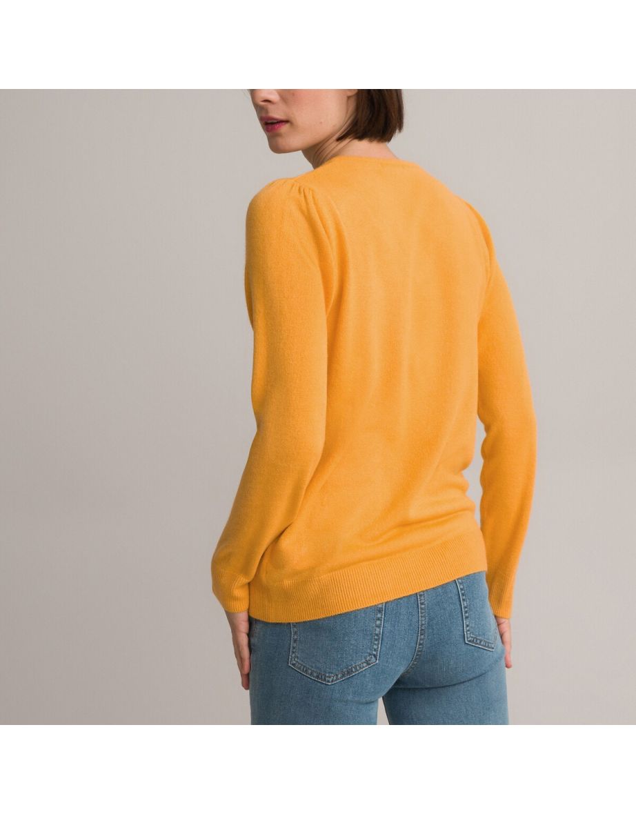 V-Neck Jumper/Sweater in Fine, Soft Knit - 3