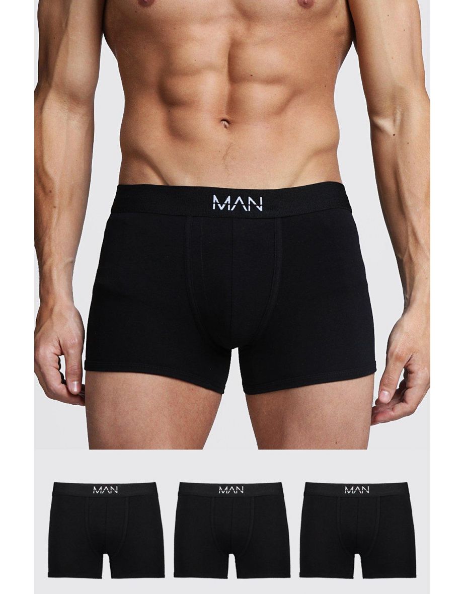 3 Pack MAN Trunks - black