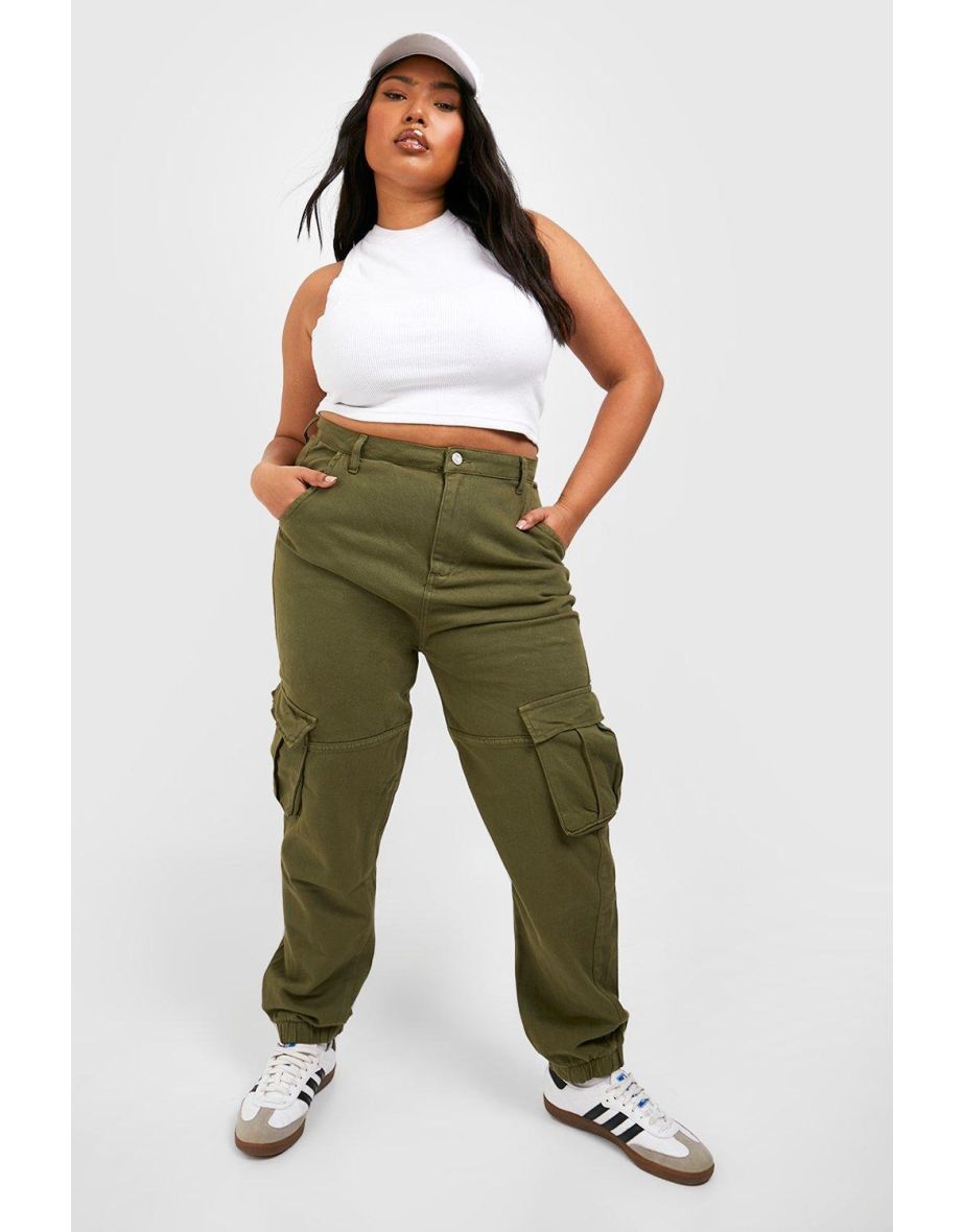 Plus Cargo Jeans - khaki