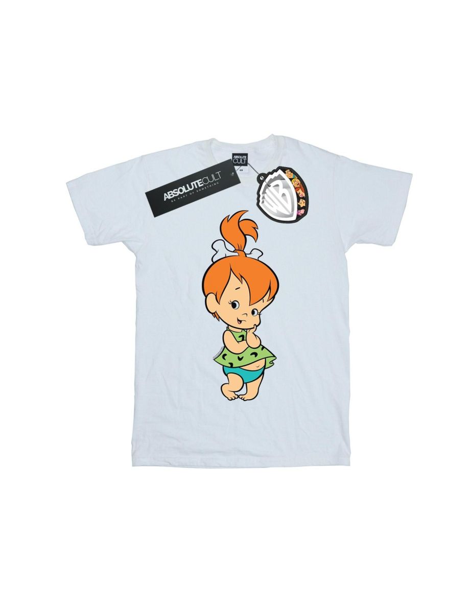 The Flintstones Mens Pebbles Flintstone T-Shirt - White