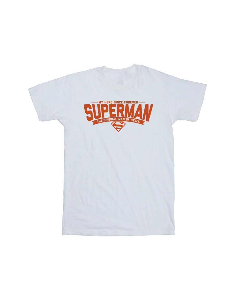 DC Comics Boys Superman Hero Dad T-Shirt - White