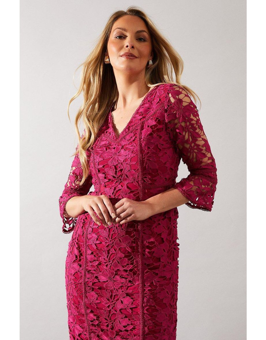 Premium Lace Pencil Dress - 3