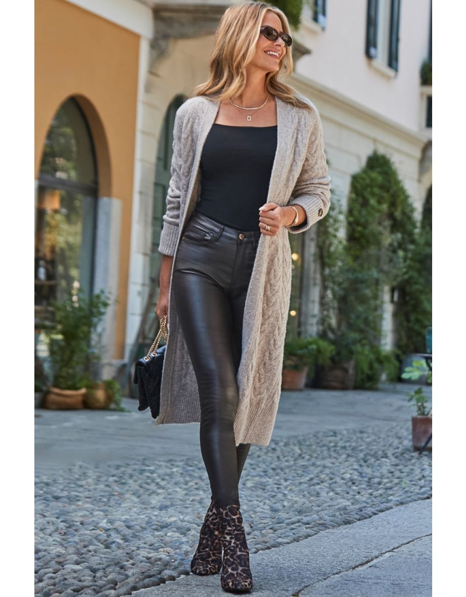Chocolate Brown Coated Perfect Skinny Jeans