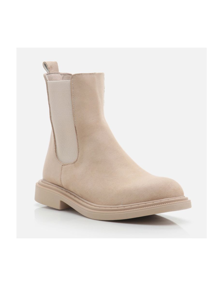 Ankle Boots - Beige - Flat - 3