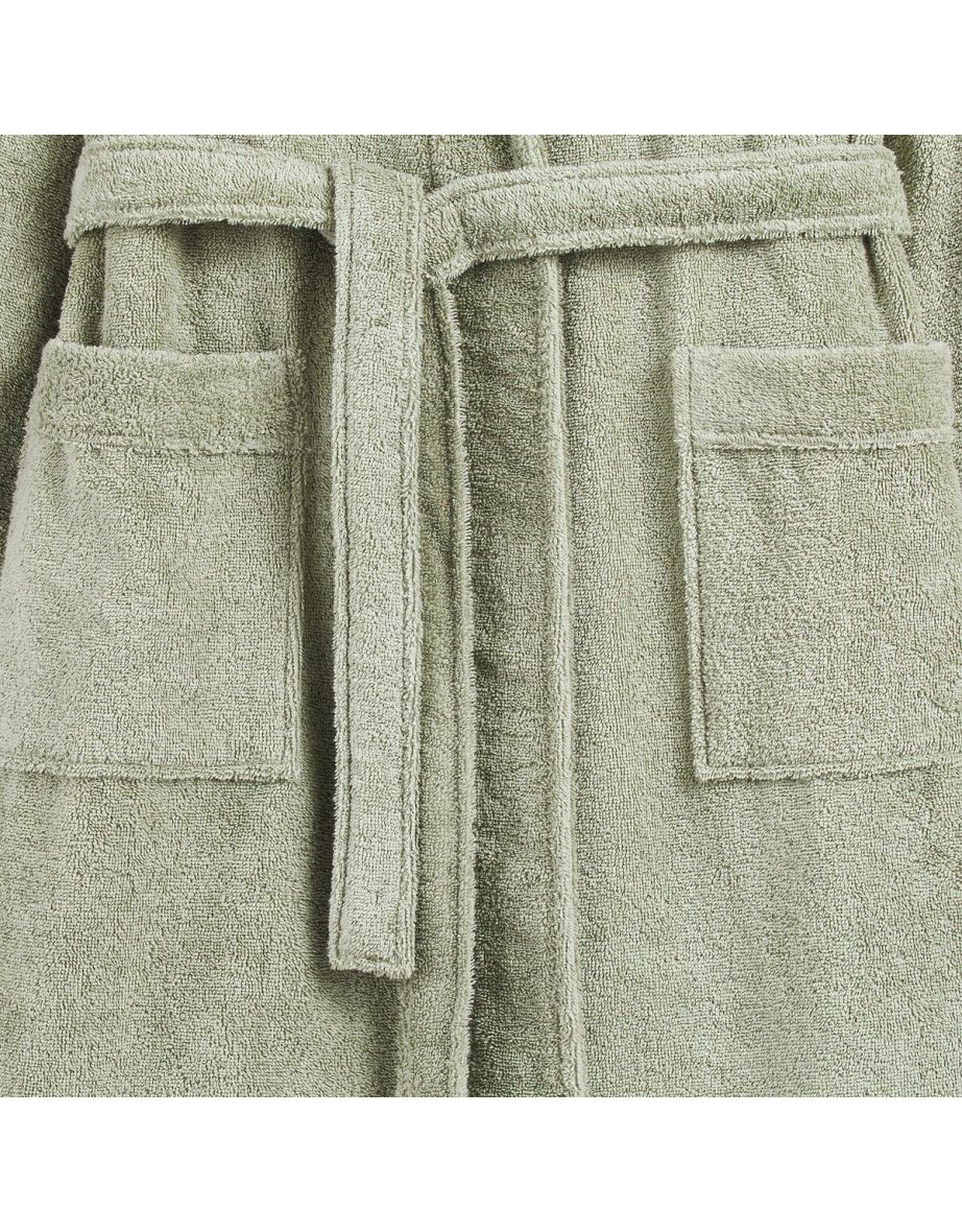 Shawl Collar 100% Cotton Towelling Bathrobe - 3