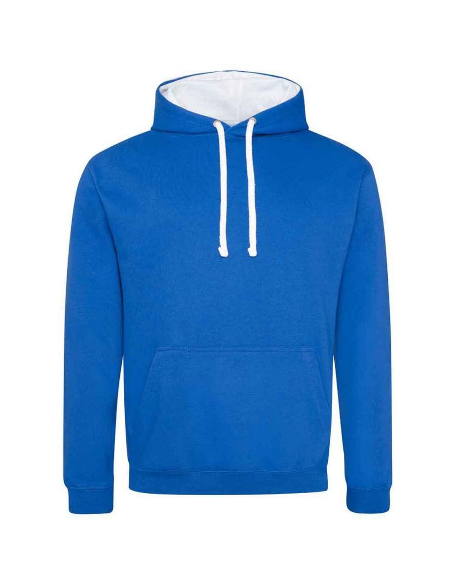 Awdis Womens/Ladies Varsity Hoodie - Royal Blue/Arctic White