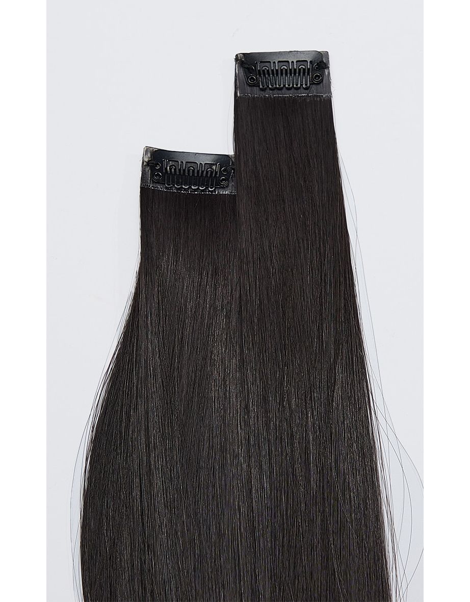 Lullabellz 22" Face Framing Booster Clip In Hair Extensions Raven - 2