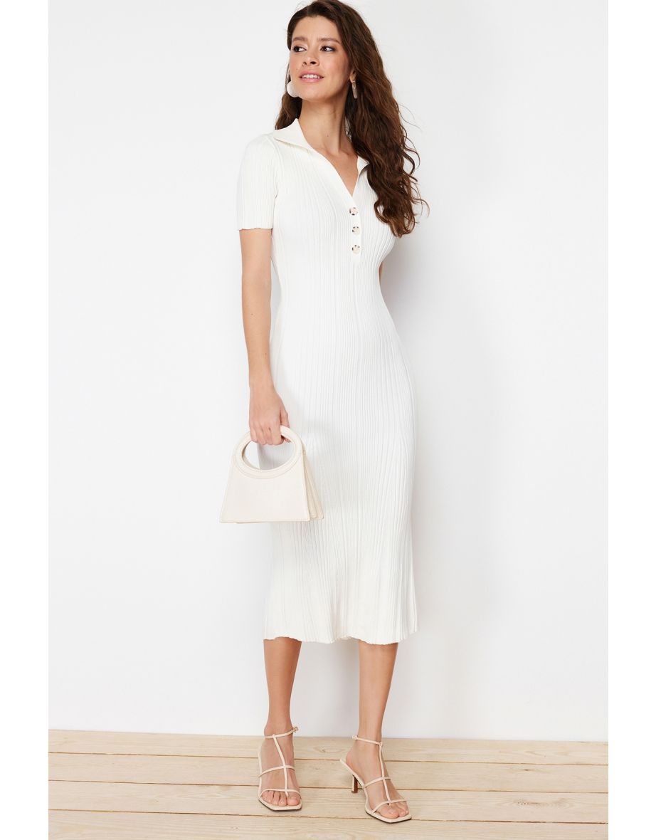 Bone Knitwear Midaxi Dress