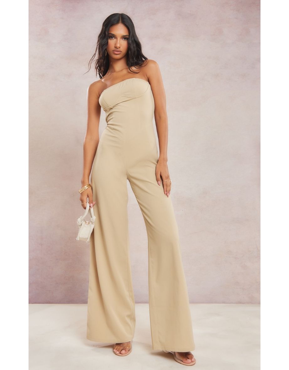 Bandeau jumpsuit wide leg online