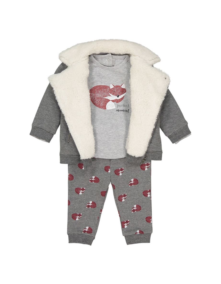3-Piece Outfit with Fox Print