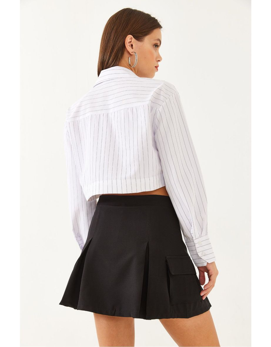 Women's Cargo Pocket Detailed Shorts Skirt - 7