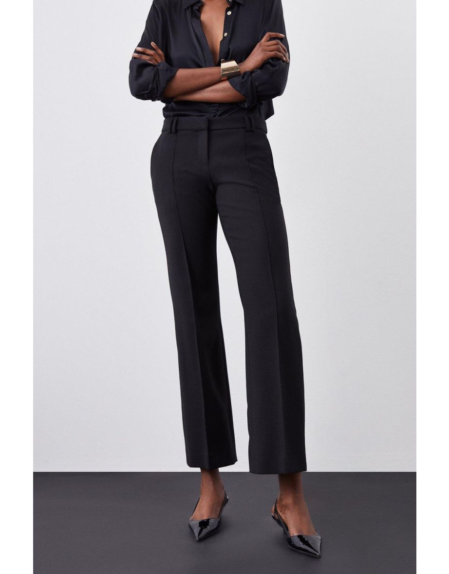 Compact Stretch Tailored Flared Trouser - 2