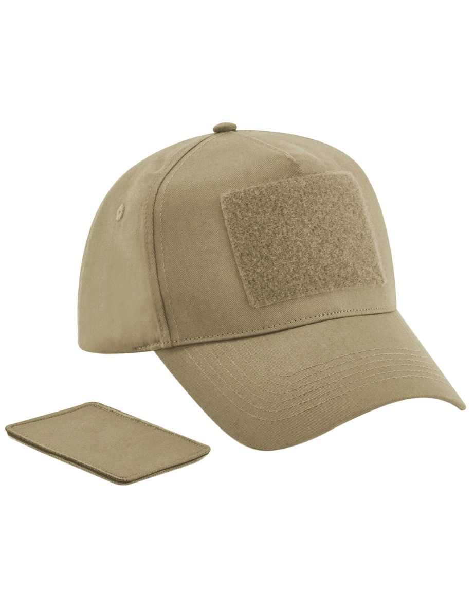 Beechfield 5 Panel Removable Patch Baseball Cap - Desert Sand