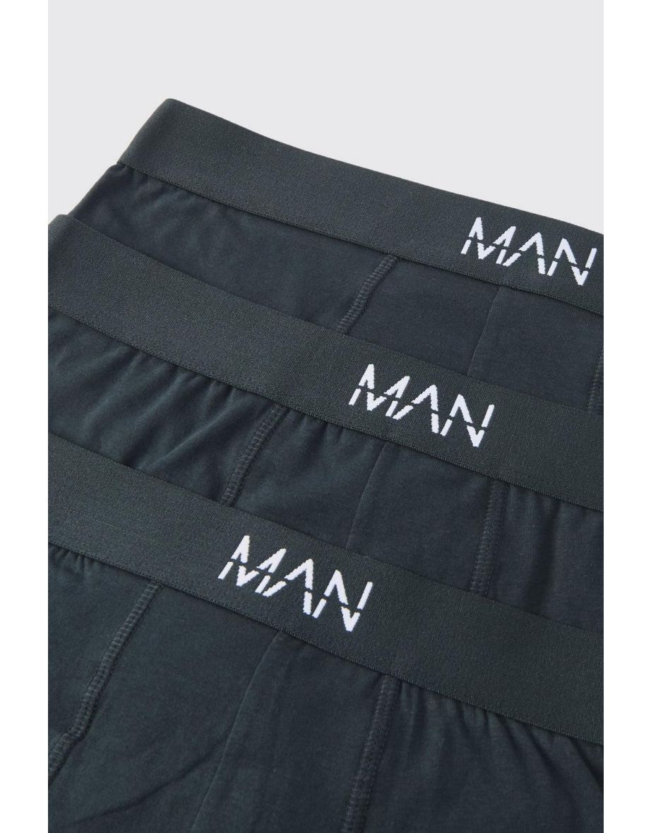 3 Pack Man Dash Mid Length Trunks - black - 1