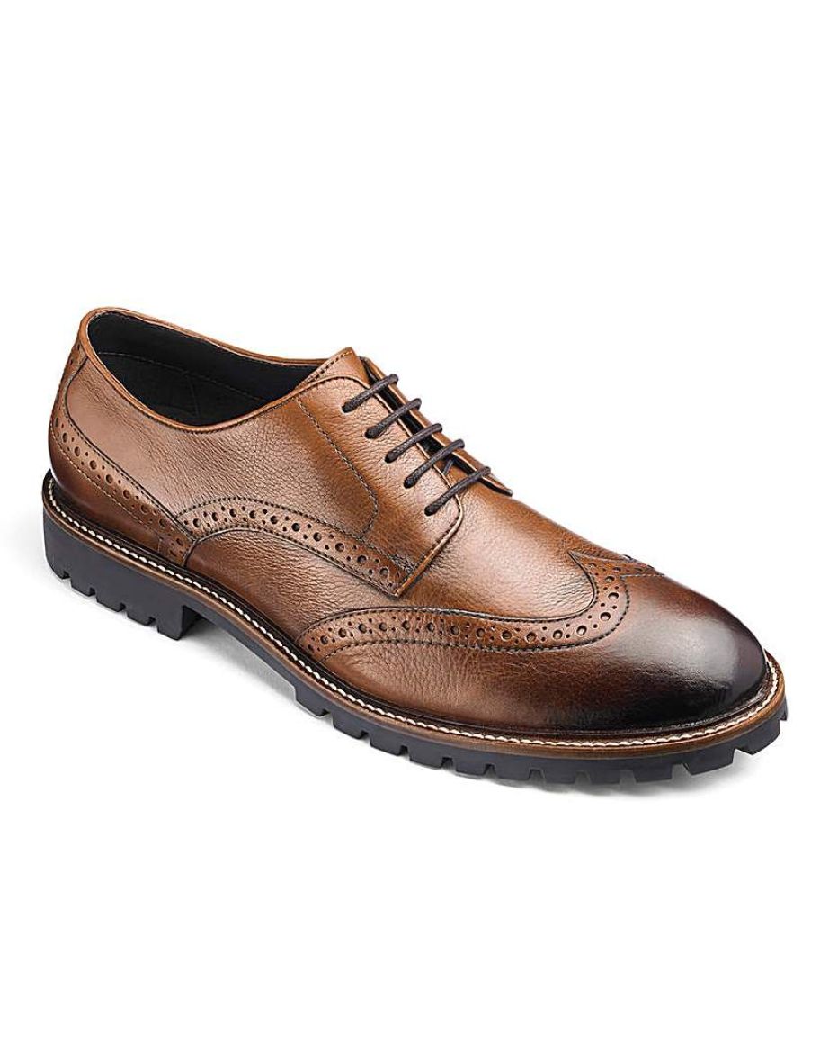 Leather Brogues Extra Wide Fit