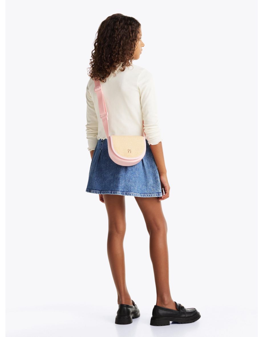 Girls Summer Prep Flap Bag in Beige (16cm)