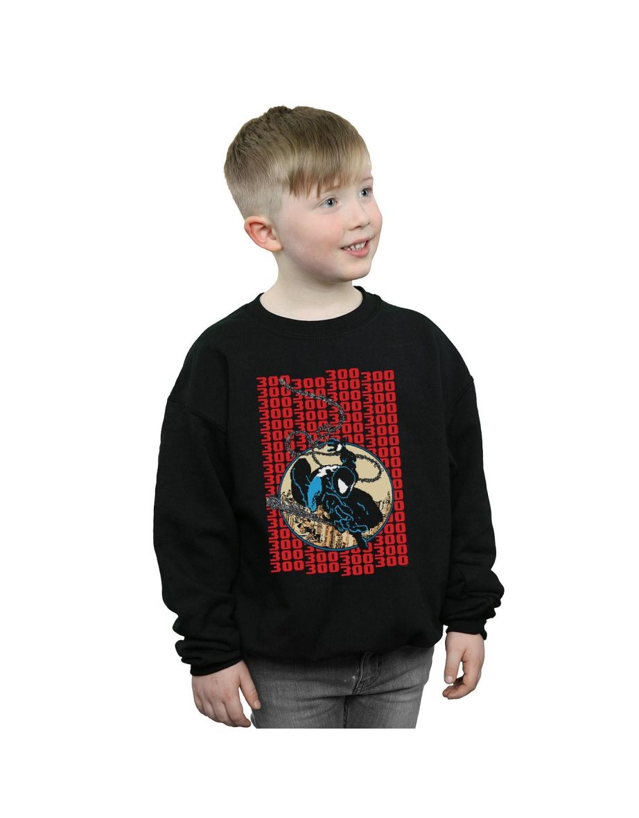 Marvel Boys Spider-Man Pixelated Cover Sweatshirt - Black