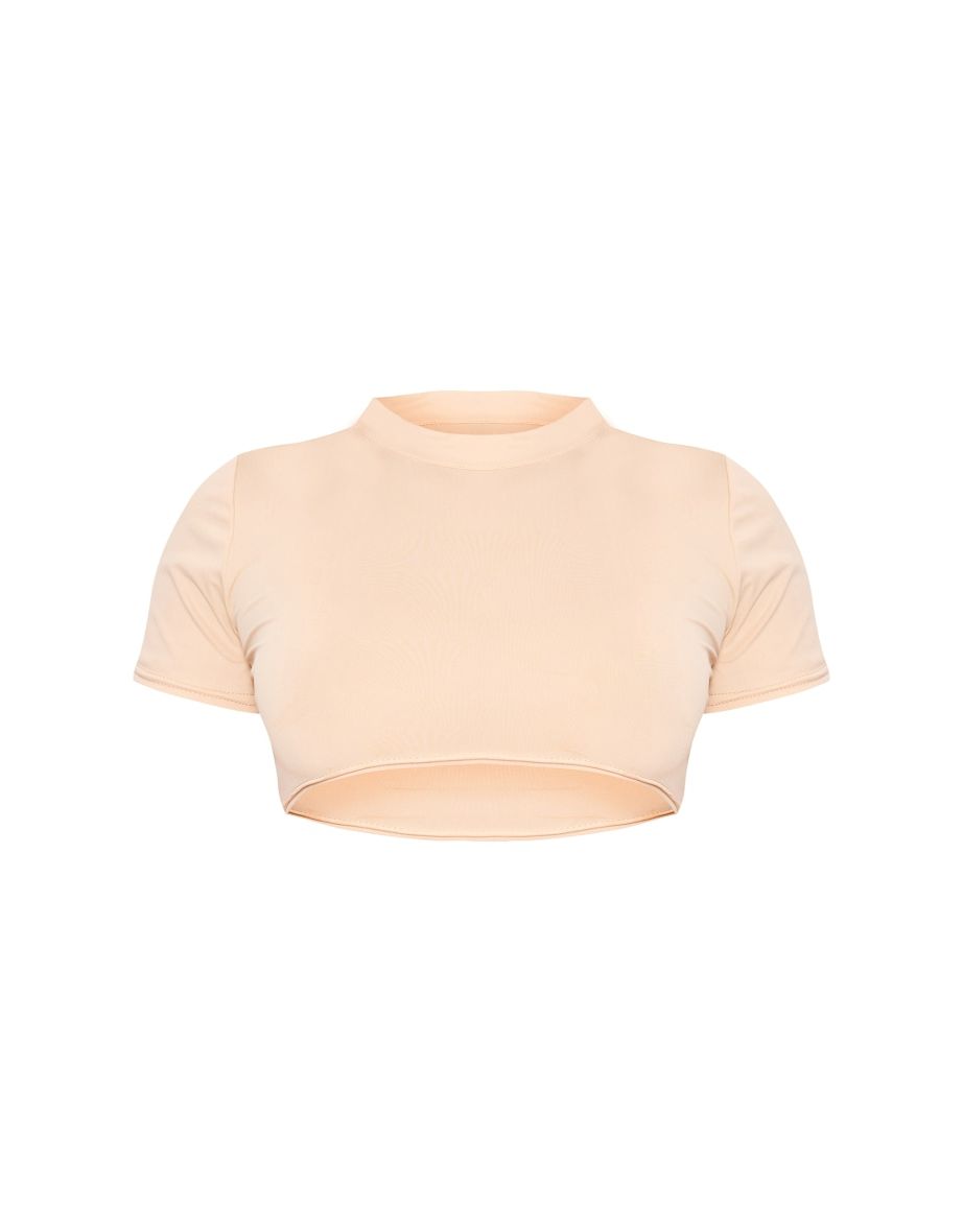 Cream T Shirt Bikini Top - 3