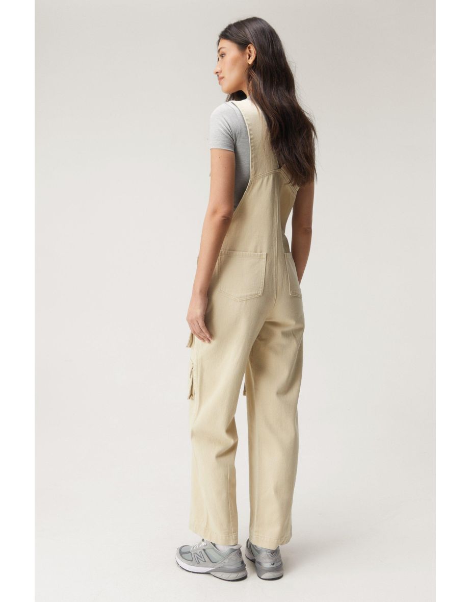 Pocket Detail Denim Cargo Dungarees - 3