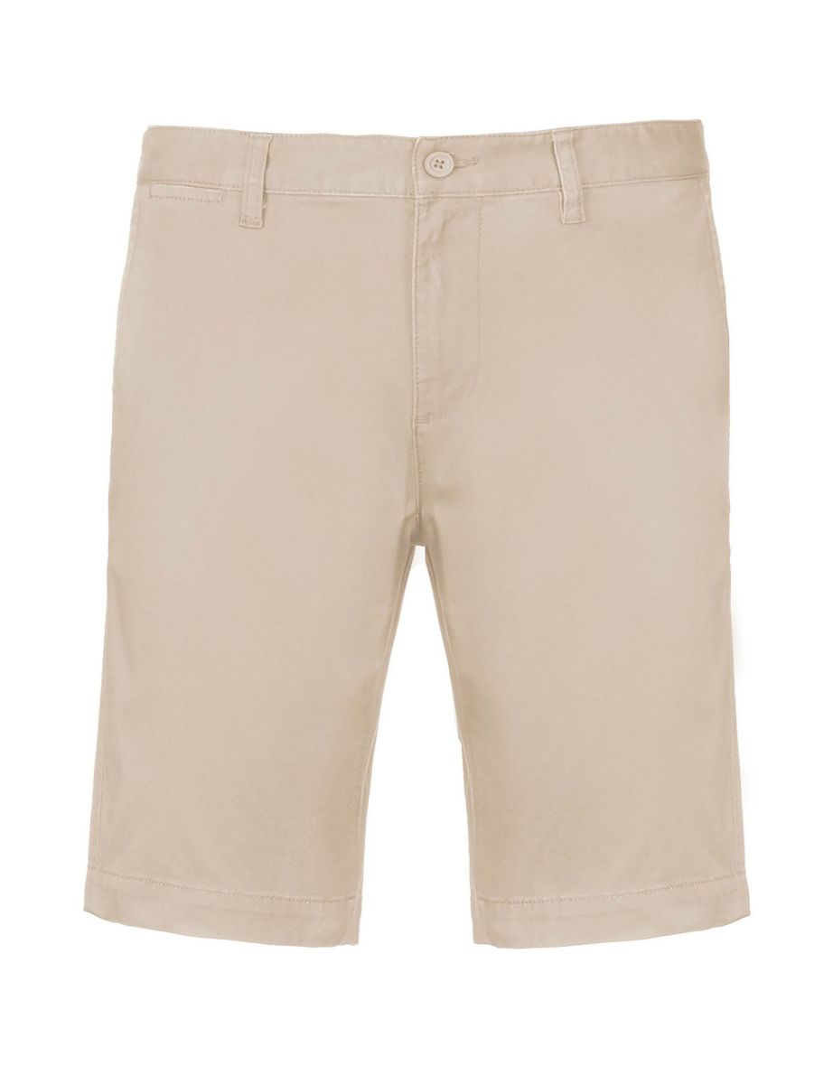 Kariban Mens Chino Bermuda Shorts - Beige