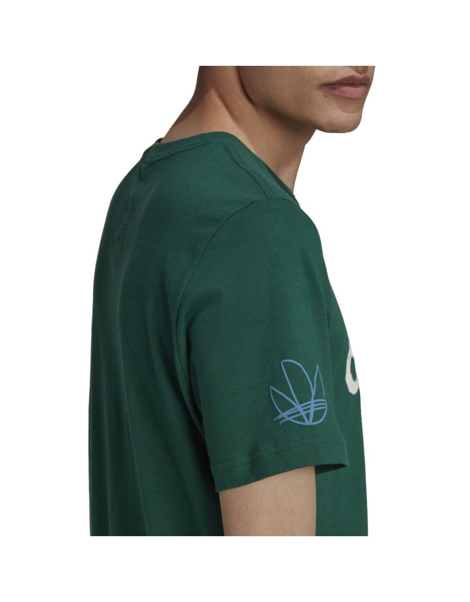 Men's adidas Originals London Logo T-Shirt in Green - 6