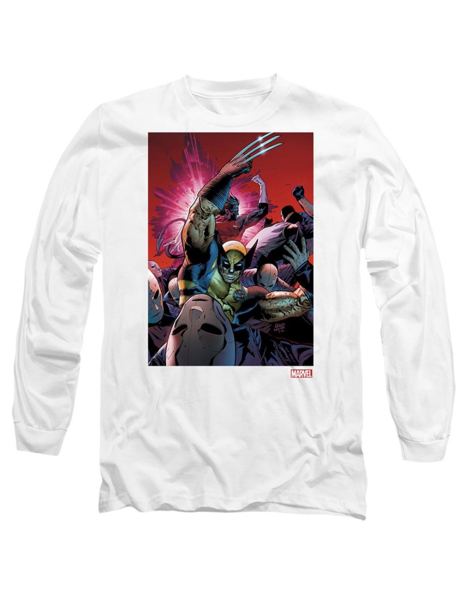 Marvel   Adult X-Men Wolverine Nightcrawler Comic Cover T-Shirt - White