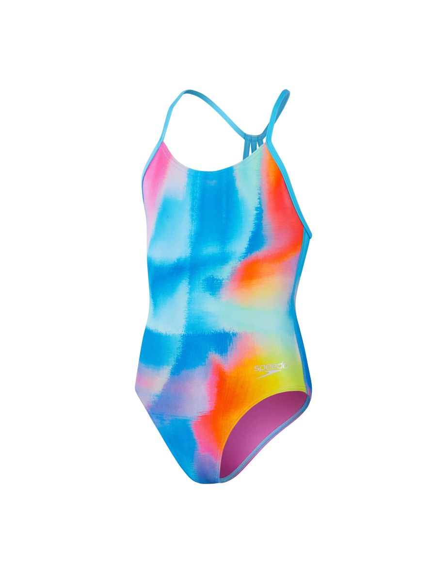 Girl's Speedo Juniors Lane Line Back 1 Piece Swimsuit in other