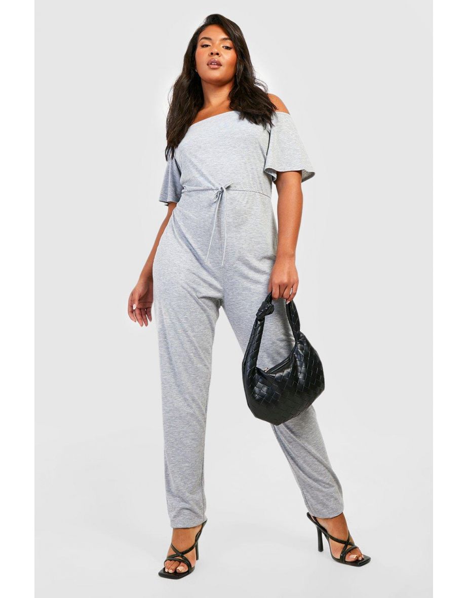 Grey cheap bardot jumpsuit