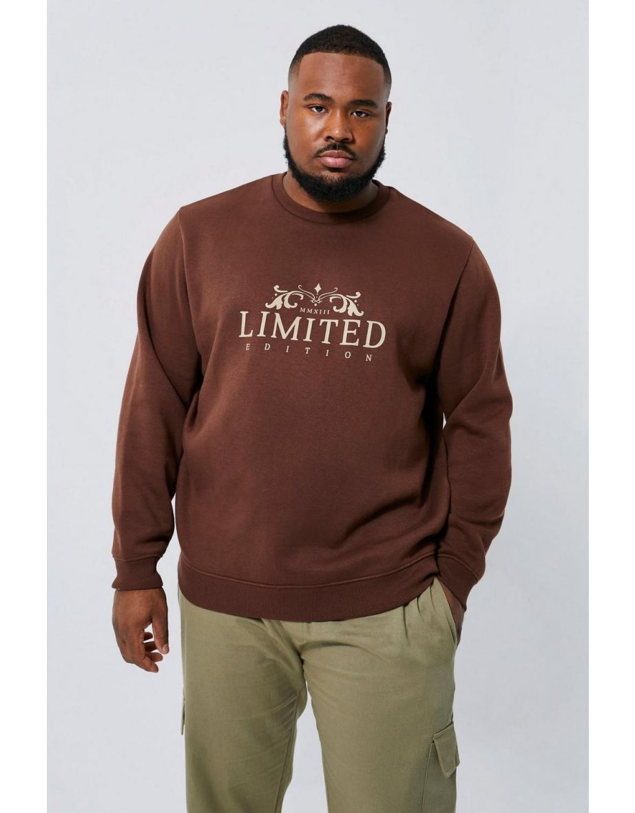 Plus Limited Edition Print Sweatshirt - chocolate