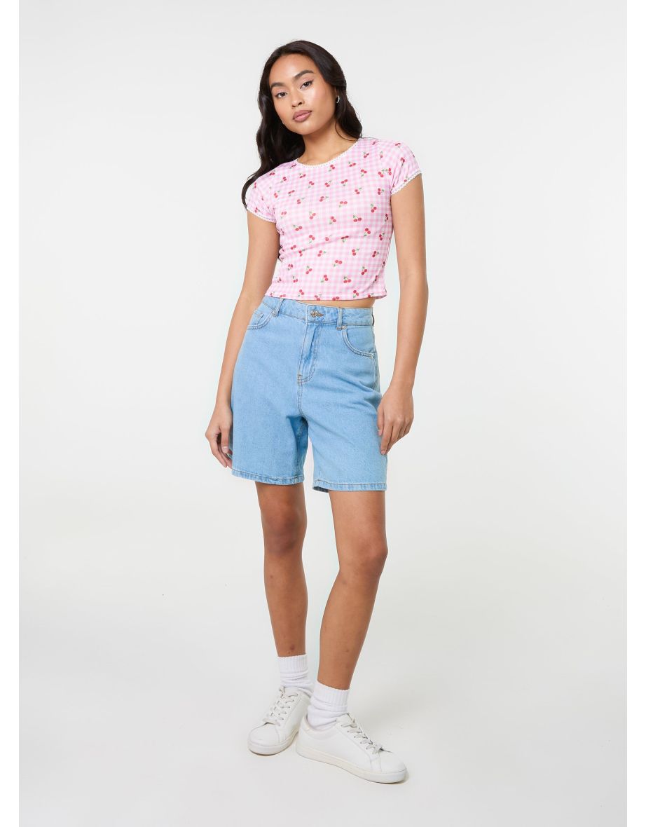 Cherry Gingham T-shirt