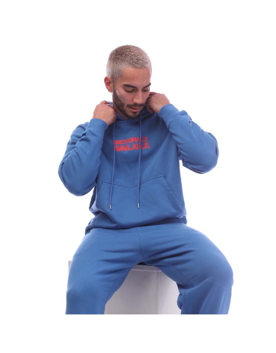 Men's Off White Emotion Arrow Skate Hoodie in Blue - 3