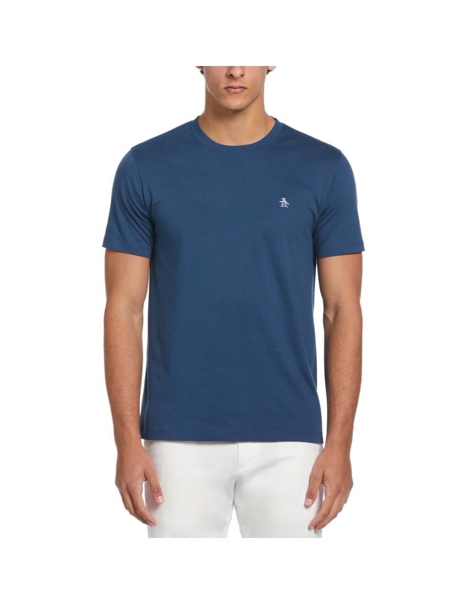 Men's Original Penguin Embroidered Logo Pete T-Shirt in Blue