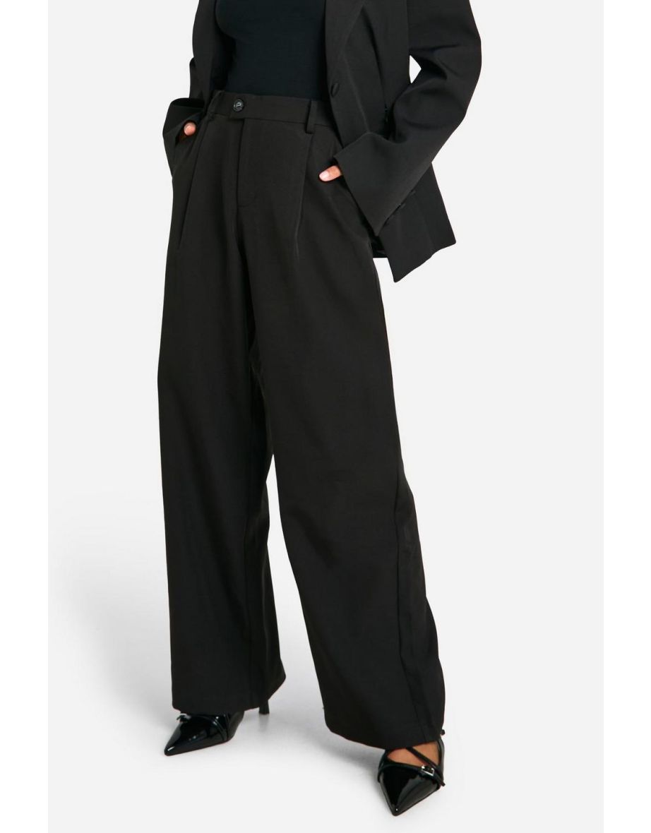 Petite Straight Leg Trousers - black - 3