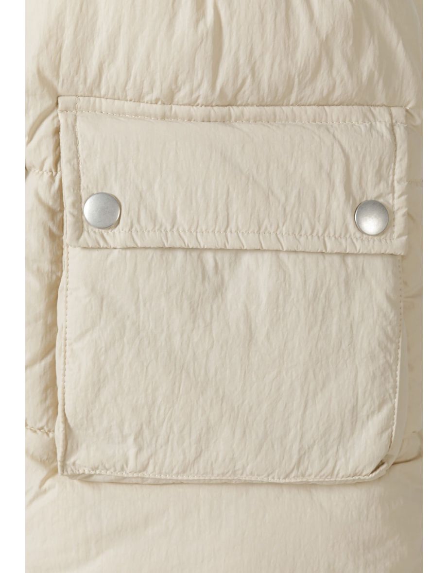Girls Padded Gilet with Snap Fastening - 4