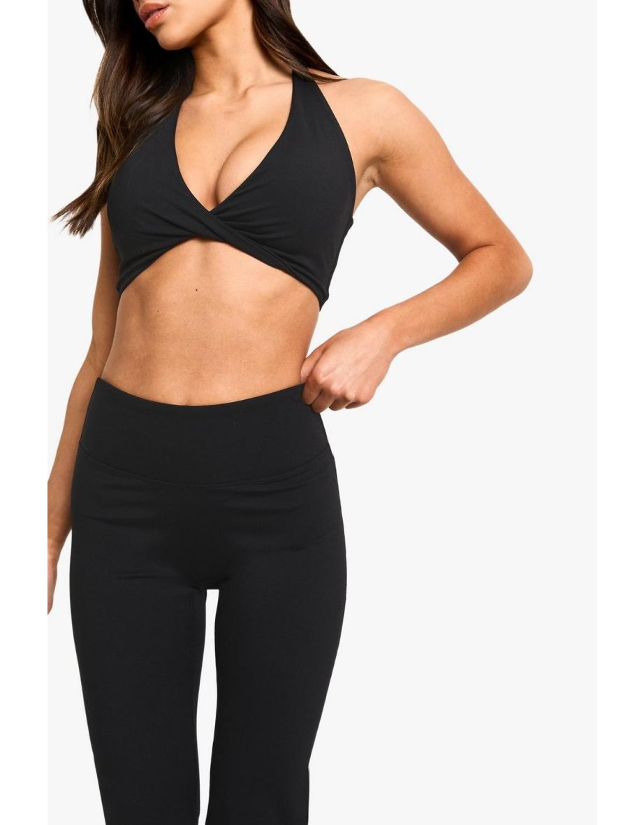 Petite High Waist Premium Active Flare Legging - black - 3