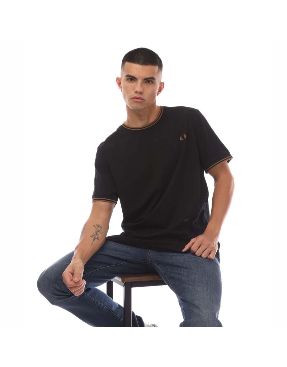 Men's Fred Perry Twin Tipped T-Shirt in Black - 3