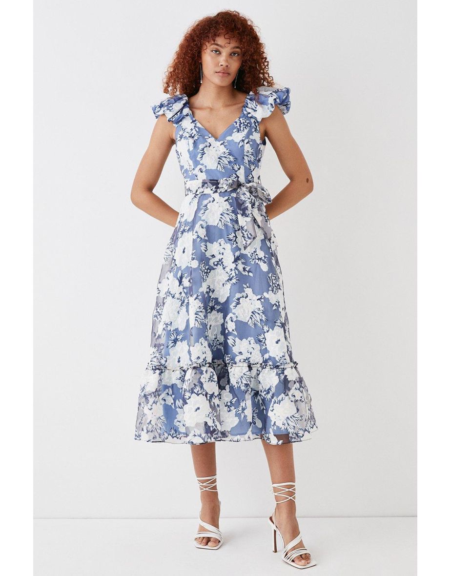 Coast blue floral clearance dress