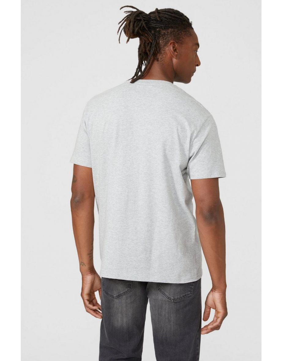 Mantaray Multicolour Logo Tee - grey marl - 3