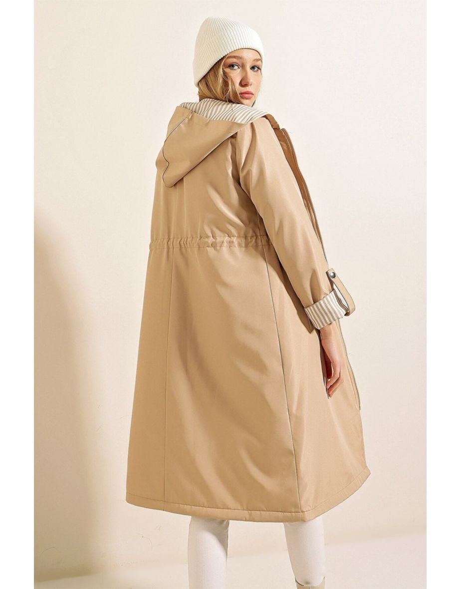 Trench Coat - Beige - Double-breasted - 5