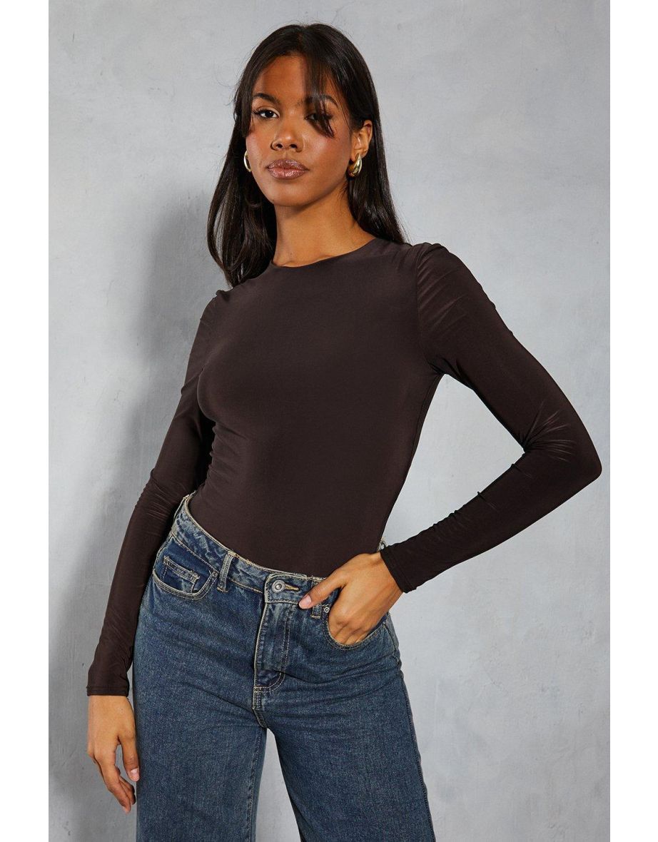 Double Layer Long Sleeve Bodysuit