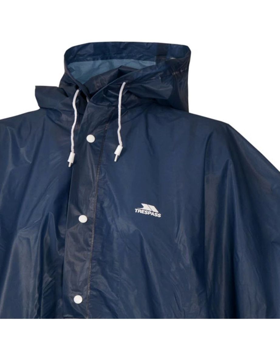 Trespass Adults Unisex Waterproof Camping Festival Rain Poncho - Navy - One Size - 1