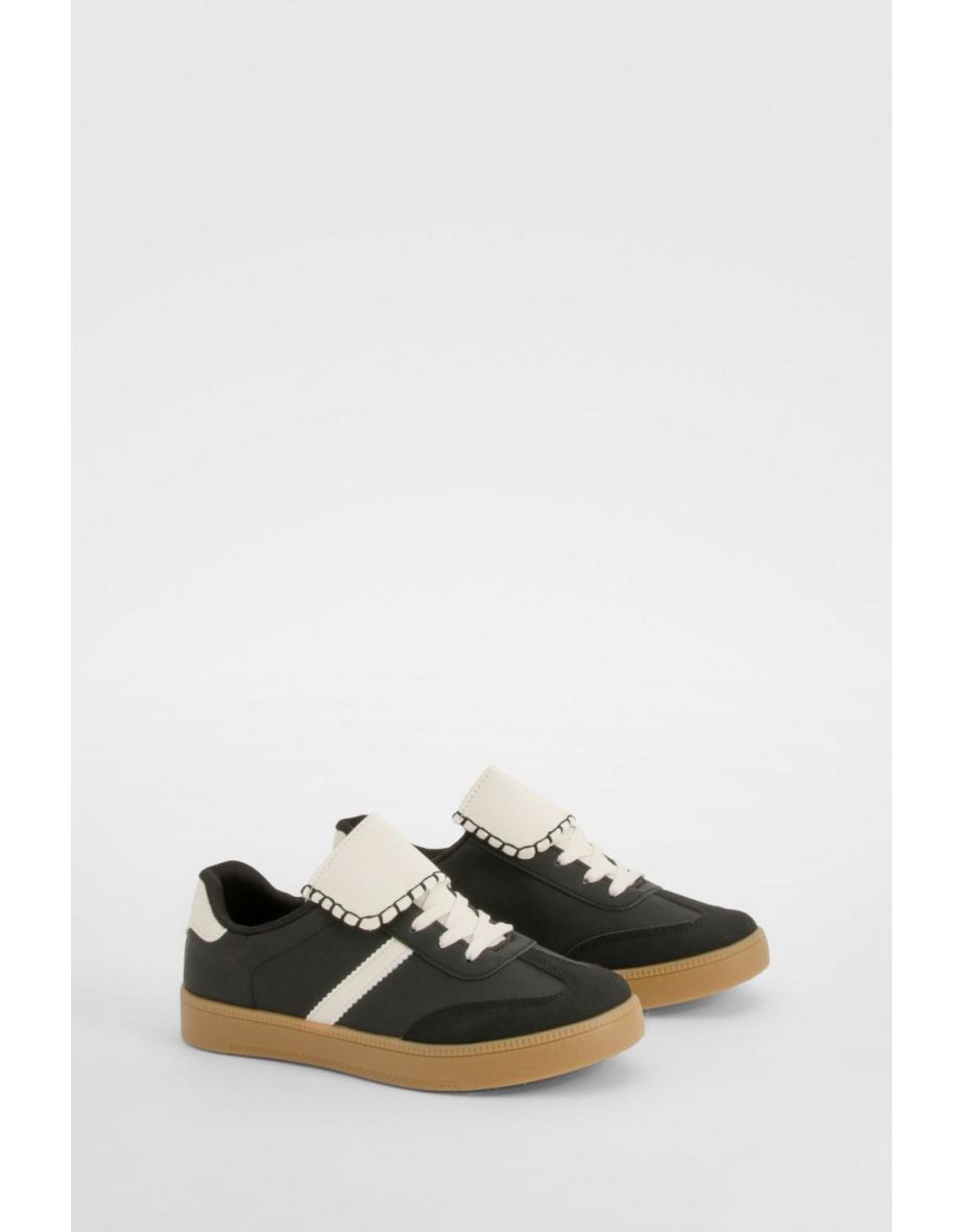 Contrast Gum Sole Trainers - black