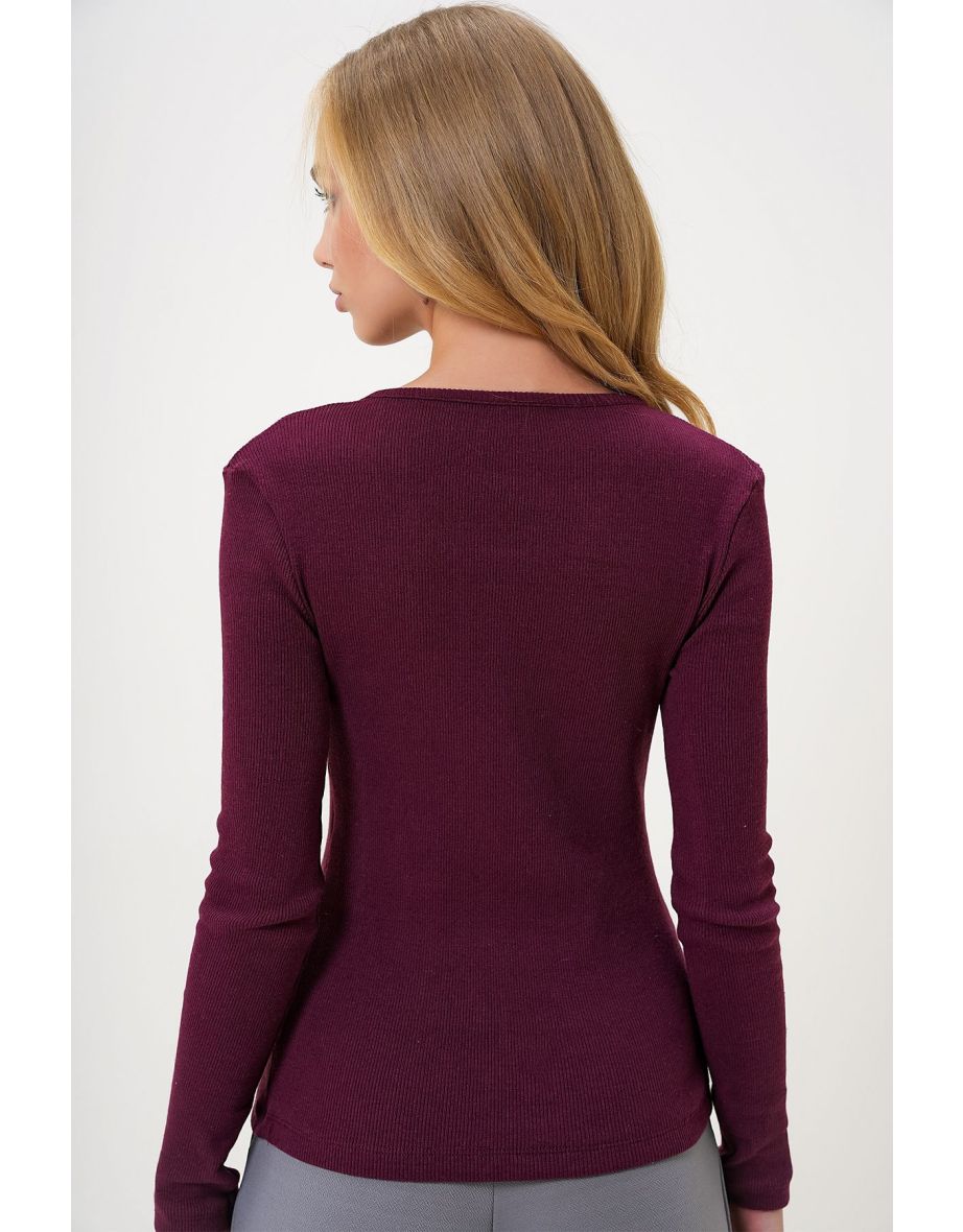 Women's Burgundy Snap Camisole top - 5