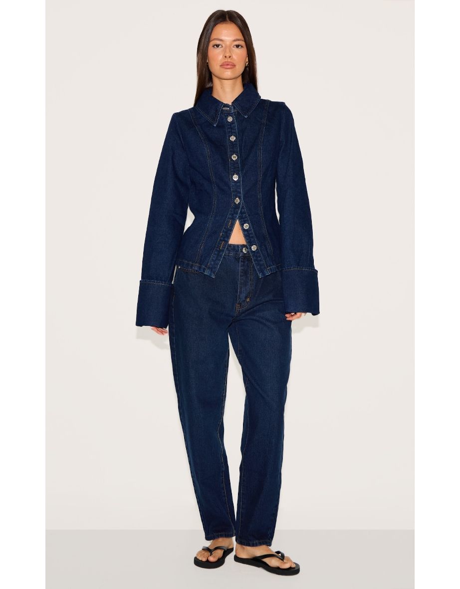 Indigo High Waist Mom Jeans