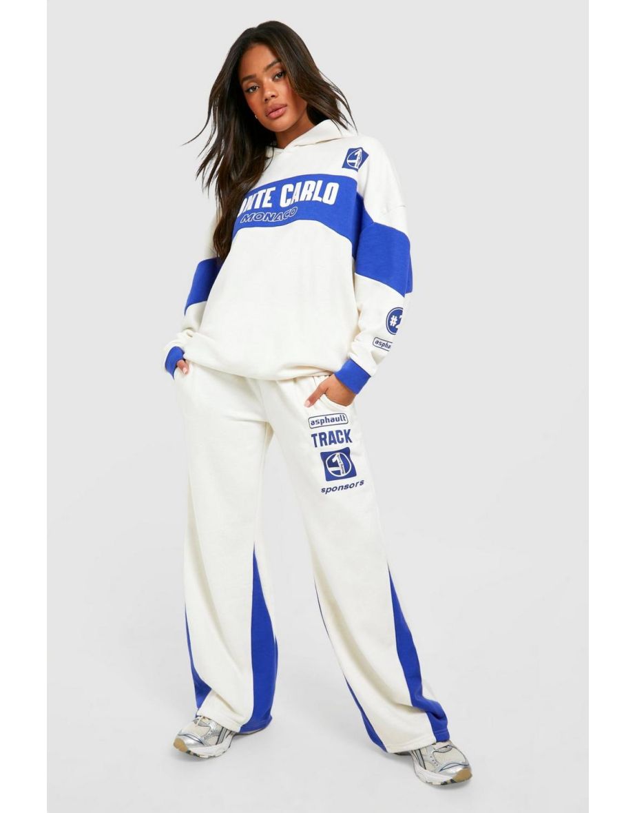Monte Carlo Slogan Colour Block Straight Leg Jogger